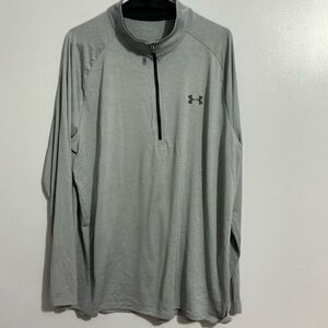 Men’s Under Armour Half Zip Top Gray size XXL